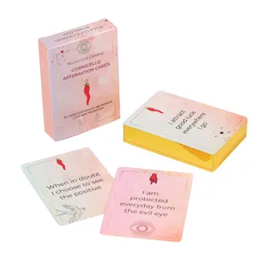 Cartes à jouer carrées personnalisées, impression de cartes d'affirmation