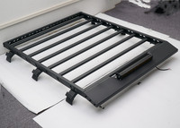 Barre transversale en alliage d'aluminium, porte-bagages de toit de voiture de couleur noire avec lumière Led pour accessoires Jimny 4x4
