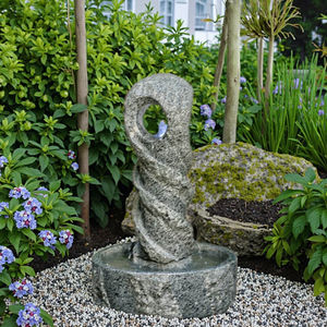 Wasserfall brunnen aus natürlichem Granitstein im Freien Rechteckiges <span class=keywords><strong>Bali</strong></span>-Becken mit fließendem Wasserspiel für Garten ornamente - Product Image 5