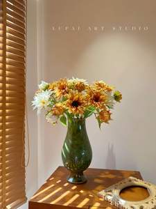 نسيج كلاسيكي مرطب لوتس صناعي لوحة زيتية تصميم Ins لتصوير سطح المكتب - Product Image 3