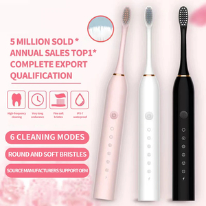 <b>Electric</b> Ultrasonic <b>Toothbrush</b> Six Speed Mode Home Soft Hair USB Charging Waterproof Adult Tooth Cleaner Automatic Couple Set - Product Image 5