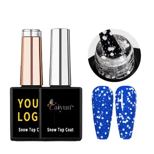 Tốt san lấp mặt bằng không có mùi mịn đánh răng tuyết Top Coat với Flake