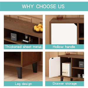 Soporte para TV, Mueble para Televisor con Estante y 2 Puertas, Gabinetes de Almacenamiento para Sala de Estar o Dormitorio - Product Image 6