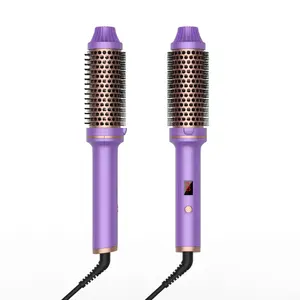Thermal Brush Electric Hot Comb Hair Barrel Curling Comb Ceramic Round Brush Ionic Curling Iron Volumizing Heated Brush