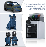 Aura3D Serat Karbon PLA 1.75mm Biru 1KG PLA-CF untuk Printer 3D Bambulab Creality