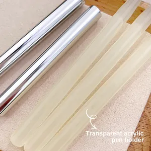 1/2pcs Nail Art Texture <b>Brush</b> Nail <b>Brush</b> Light Therapy <b>Brush</b> Plastic Manicure Painting Tool Transparent Acrylic Pen Holder - Product Image 2