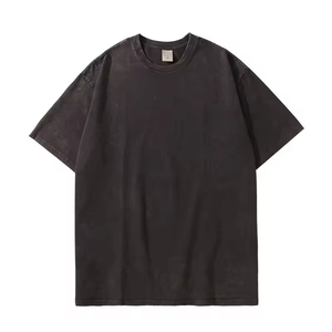 Unisex Loose Retro Solid Tshirt Summer Acid Wash 280Gsm Heavyweight <b>Vintage</b> Men <b>T</b> <b>Shirt</b> Custom Blank <b>Vintage</b> <b>T</b> <b>Shirt</b> - Product Image 5