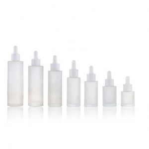 Luxury Empty 10ml 15ml 30ml 40ml <b>50ml</b> 60ml 80ml 100ml 120ml Cylinder Frosted Glass Oil Dropper <b>Bottle</b> With Gold Dropper - Product Image 1