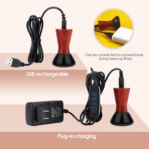Masseur Gua Sha portable pour les yeux et le visage en pierre de Bian, masseur électrique en pierre naturelle chaude pour un lifting du visage en forme de V - Product Image 6