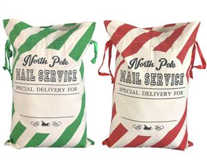 Sacs de Noël personnalisés à cordon, rayés, avec monogramme, grand format, pour sublimation, sacs de rangement pour cadeaux de Noël - Product Image 6