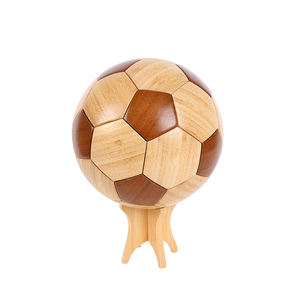 Ensemble d'artisanat en hêtre artisanat en <span class=keywords><strong>bois</strong></span> fait à la main pour cadeau Table de bureau <span class=keywords><strong>Puzzle</strong></span> de football <span class=keywords><strong>3D</strong></span> Souvenirs de football boîtes en <span class=keywords><strong>bois</strong></span> et panneaux muraux - Product Image 2