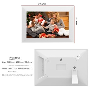 Khung ảnh kỹ thuật số 10.1 inch với Bộ nhớ lớn 32G Wifi màn hình cảm ứng MP3 âm thanh-phát AVI định dạng video vật liệu nhựa - Product Image 6