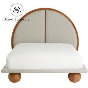 <span class=keywords><strong>Letto</strong></span> <span class=keywords><strong>Matrimoniale</strong></span> Moderno di Design in <span class=keywords><strong>Legno</strong></span> Massello Imbottito in Stile Francese per Camera da <span class=keywords><strong>Letto</strong></span> Villa e B&B con Testiera Rotonda in <span class=keywords><strong>Legno</strong></span> King Size per Hotel - Product Image 5