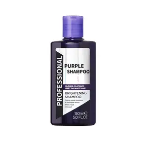 Etiqueta privada tamanho de viagem profissional toning shampoo roxo para cabelo cinza loiro