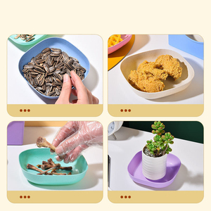 10 Pcs Snacks Fruit <strong>Kitchen</strong> <strong>Plates</strong> <strong>Sets</strong> Eco-Friendly Multifunction Dining Table Garbage Tray Spit Bone Dish Tray - Product Image 6