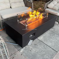 Tables à feu d'extérieur en métal de luxe modernes pour usage hôtelier, certifiées CE
