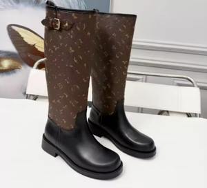 Nouvelles Bottes d'Hiver de Luxe 2026 pour Femme en Cuir de Vachette et Laque, Qualité Supérieure 5A, de Marque de Créateur - Product Image 1