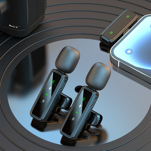 J81ตัดเสียงรบกวนอัจฉริยะแบบไร้สายปกไมโครโฟนไมโครโฟนแบบหนีบหนีบไมโครโฟนสำหรับ iPhone Android การสตรีมสด Vlog - Product Image 5