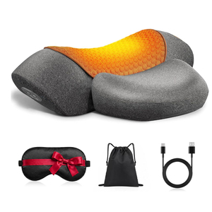 Almohada de Tracción Cervical con Alimentación USB, Masaje por Vibración, Compresa Caliente, Soporte Ergonómico para el Cuello, Masajeador Calefactado para Uso en el Hogar y la Oficina - Product Image 1