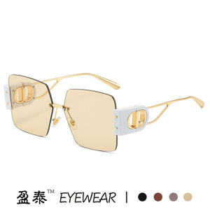 Yingtai Eyewear Frameless Fashion <b>Sunglasses</b> UV400 <b>Gradient</b> Lens Women's Street Style Instagram <b>Sunglasses</b> - Product Image 3