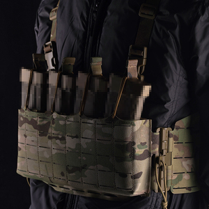 Plate-forme de poitrine de chevalier à dégagement rapide WOSPORT avec pochette magnétique intégrée détachable 5.56 CS MOLLE gilet de poitrine accessoires de chasse - Product Image 1