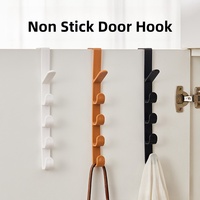 Crochets multi-niveaux suspendus à la porte en ABS pour économiser de l'espace, rangement et organisation à domicile, pour placard, dortoir, chambre à coucher, vêtements et sacs à main