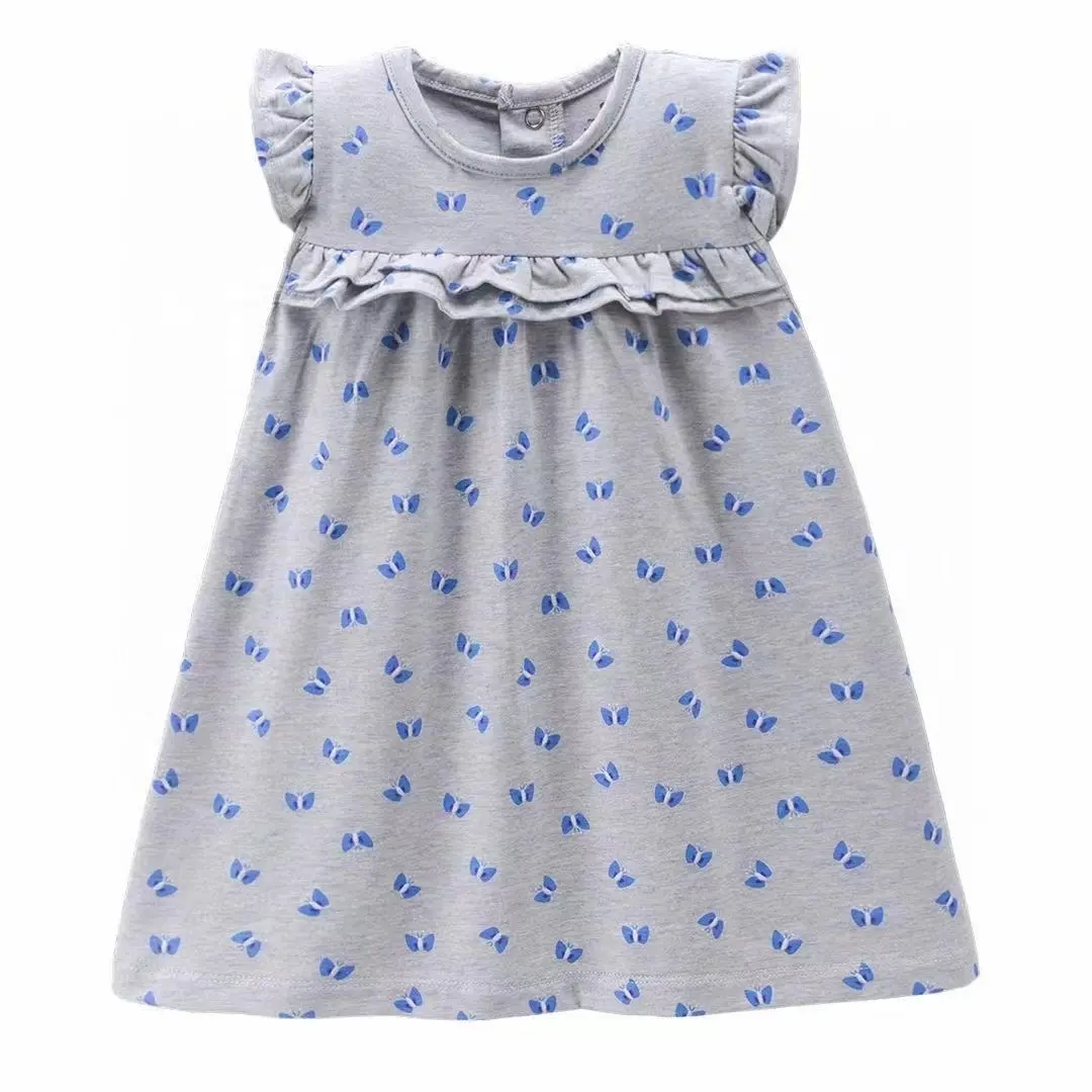 Robe d'été pour petites filles, 100% coton, tenue décontractée, à la mode, nouvelle collection, offre spéciale