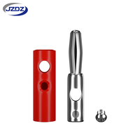 JZDZ Prise banane nickelée 4 mm à quatre pôles, type à souder, adaptateur de connecteur audio DIY 30Vac-60Vdc/Max.32A J.10016