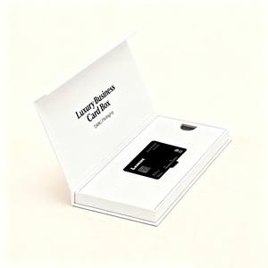 Hete Verkoop Magnetische Visitekaartje Papieren Doos Soja Inkt Matte Deluxe Creditcard Vip Papier Doos Herbruikbare Clamshell Flip Cadeau Papier Doos - Product Image 1