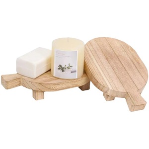 Wooden kitchen storage rack, creative bathroom wooden <b>soap</b> organizer, desktop cosmetic organizer - Product Image 5