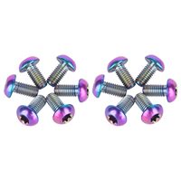 Vis en titane T25 Torx M5x10mm pour disques de frein de vélo, couleur arc-en-ciel
