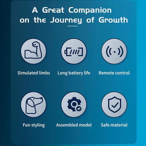 EPT 2025 Robot Anjing DIY RC yang Sedang Tren untuk Anak-Anak - Mainan Robot Anak Plastik yang Dapat Dirakit dan Dikendalikan Jarak Jauh, Hewan Peliharaan Elektronik - Product Image 5