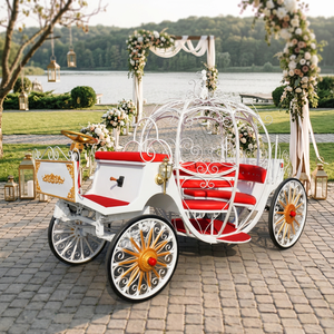 Chariot de Mariée Électrique XCEGO Thème Cendrillon Citrouille Blanche pour Entrée de Mariée, Transport Spécial, Henan - Product Image 1