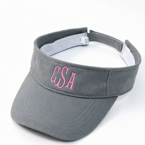 Visera de letras bordadas personalizada ala curva sombrero de copa vacío sombrero de visera ajustable al aire libre - Product Image 2