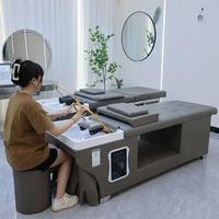 Thai cheveux lavage lit tête Spa cheveux corps jeter moderne beauté tête lit Massage vers le bas Salon eau lavage bol chaise thérapie