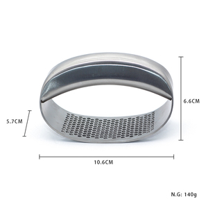 Prensa de Ajo de Acero Inoxidable 304 de Alta Calidad, Pulida, Manual, Curva, Trituradora de Jengibre, Apta para Lavavajillas 01BC036 01BC03 - Product Image 6