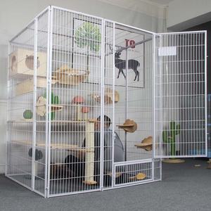 Büyük uzay evcil hayvan çiti kedi evi çelik boru taşıma ücretsiz kedi kafes güvercin bakımı için küçük hayvanlar için evde koruyucu izolasyon - Product Image 1