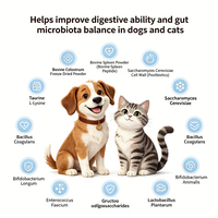 Friandise liquide probiotique pour animaux de compagnie pour soulager les ballonnements et favoriser la digestion des animaux difficiles à nourrir, purée de viande crémeuse pour chiens et chats OEM