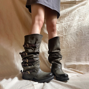 <span class=keywords><strong>Botas</strong></span> de Tacón Bajo <span class=keywords><strong>con</strong></span> Botones y Estilo Británico Moderno, Personalizadas <span class=keywords><strong>con</strong></span> Logotipo de Fábrica, <span class=keywords><strong>Botas</strong></span> Altas Vintage para Mujer - Product Image 2