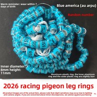 Bague de pied ronde en aluminium-plastique 2026 pour pigeons de reproduction et de course