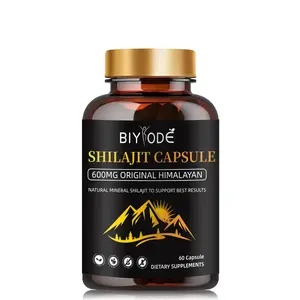 Hot OEM Shilajit Capsule himalayan shilajit resin 85 minerals brain support enhance male strength shilajit extract capsules