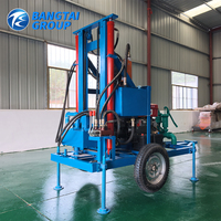 Machine de forage compacte diesel pour puits d'eau, équipement hydraulique de forage pour l'irrigation agricole, le développement de sources d'eau et la construction de puits