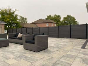 Ngoài trời WPC Hàng rào gỗ nhựa vườn hàng rào tấm An ninh WPC Composite hàng rào - Product Image 2