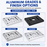 Plaque adaptatrice en aluminium usinée CNC de précision sur mesure pour la connexion d'interface de montage d'équipement et l'assemblage automatisé