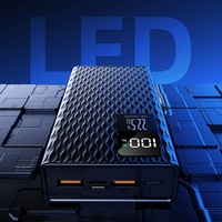 Batterie externe haute capacité 20000 mAh avec écran numérique, PD 20W, 4 câbles intégrés, charge rapide pour l'alimentation en extérieur