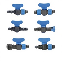 Valve de dérivation 16 mm pour tuyau d'irrigation goutte à goutte en plastique, petit connecteur de raccordement
