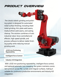 Utools Sechsachsiger Industrieller Schleifroboterarm Automatisierte Entgratungs- und Polierlösung für Fabrikautomation - Product Image 3