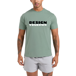 T-shirt homme 106653 Force Vintage à coupe décontractée, poids moyen, manches courtes, tricoté uni, anti-boulochage, motif carbone chiné sur le devant, grande taille haute - Product Image 5