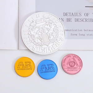 Promotional Gifts Cheap Wholesale Engraved <strong>Dollar</strong> 50mm One Sided Die Coins Metal Custom Souvenir Gold Silver Coin - Product Image 1