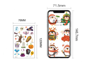 Halloween Temporary <b>Tattoo</b> Sticker Circus Design Waterproof <b>Paper</b> Decal for Boys Girls Arm Body Art Party Festival Use - Product Image 6